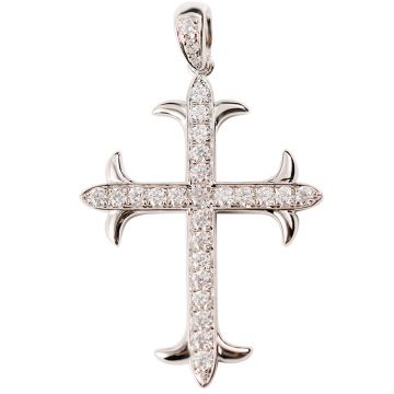 925 Sterling Silver Cross Pendant for Men Christian Crucifix Necklace for Women 24 inch Titanium Steel Chain