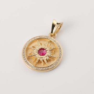 Birthstone Pendant Necklace in 18K Gold, Rose Gold, or Platinum - Luxurious, Creative, and Personalized Gift with Diamonds