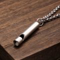 The Whistle Necklace Blows Platinum Whistle 10K Gold Pendant Male Female Couple Personality Lettering