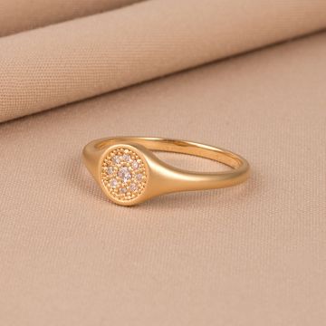 A Cluster Of Diamond Rings Set With Stars 14K Gold Naturally Very Small Diamond Women Rings Japanese Light Luxury