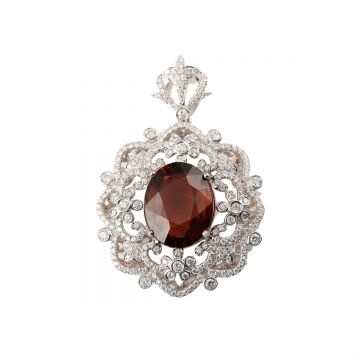 Crown Tourmaline Ruby Pendant In 10K Gold 11.567ct + 1.612ct Advanced Customization