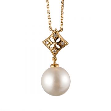 Happy And Full Pearl Pendant 10K Elegant Temperament Customization