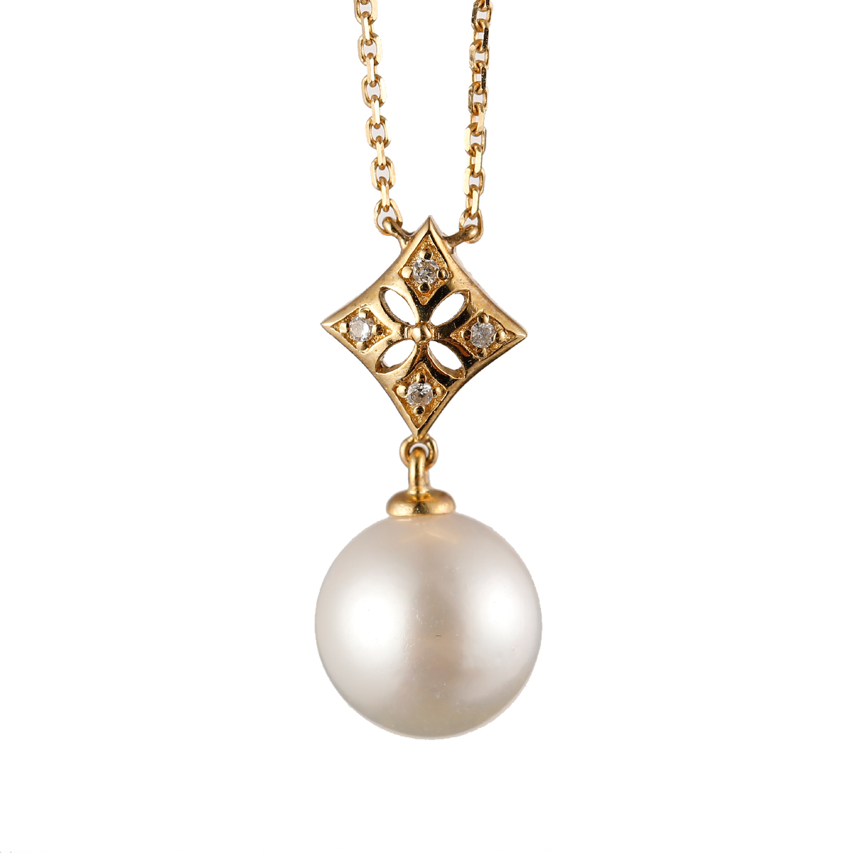 Happy And Full Pearl Pendant 10K Elegant Temperament Customization