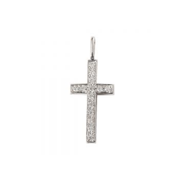 Love And Redemption Cross Pendant 10K + Diamond 0.084ct/14 Gold Classic Fashion Trend