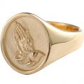 Family Seal Ring 10K Rose Gold Yellow Platinum Badge Stamp Fire Paint Male And Female Pinky Tail Rings Customized