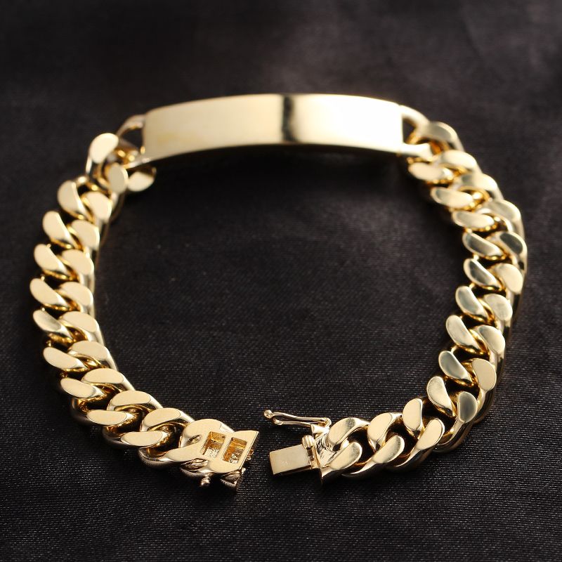 Cuban Link Chain Diamond 10K Yellow Gold Double Rows Full Dense Diamond Setting Fashion Thick Necklace Customized