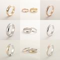 Gold Wedding Ring Grind in Fade Couple Time Rings 18K Yellow Gold Silver-plated Japanese Creativity