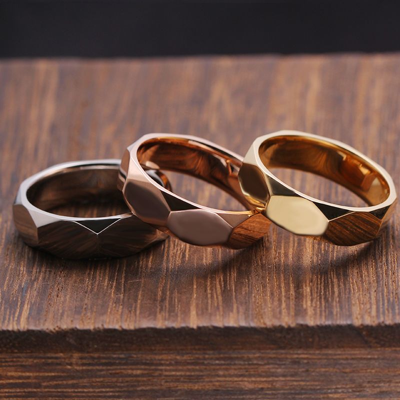 2mm Thin Titanium Steel Band Ring - Silver Or Rose Gold Finish, Sizes 4-9, Engagement Or Couples Style