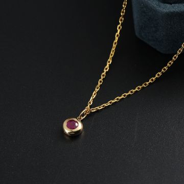 Natural Ruby Women Pendant 18K Yellow White Rose Gold Platinum Single Pendant Gold Setting Pigeon Blood Red Necklace