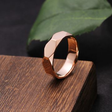 Platinum Mens Rings Prime Circle Lozenge 10K White Yellow Rose Gold Masculine Personality Minimalist Single Ring