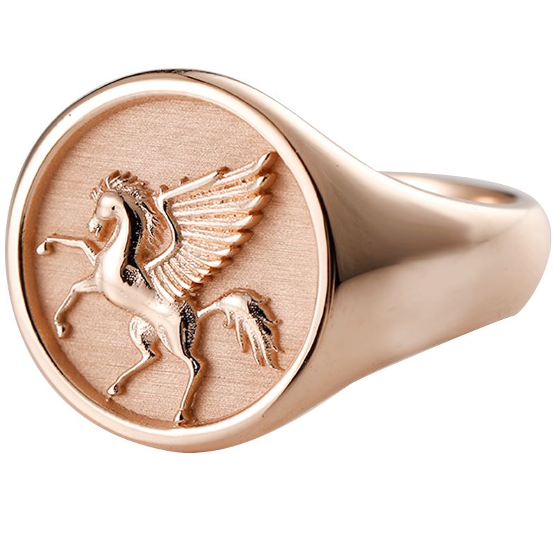 Poetry and Far Away Pegasus God of Hope Ring in 18K Gold Platinum Devise Light luxury