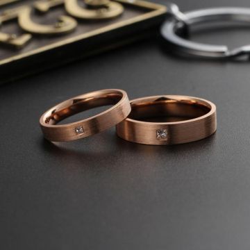 Princess-Cut Diamond Ring in 10K Rose Gold, Yellow Gold, or White Gold - Customizable Engagement and Wedding Rings for Him and Her