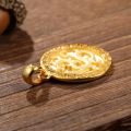 18K Gold Dragon and Phoenix Pendant - Unisex Chinese Zodiac Charm Necklace