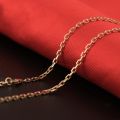 18K Gold Rose Platinum Necklace Women Thin Cross Collarbone Chain Sweater Long Versatile Simple