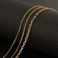 18K Gold Rose Platinum Necklace Women Thin Cross Collarbone Chain Sweater Long Versatile Simple