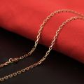 18K Gold Rose Platinum Necklace Women Thin Cross Collarbone Chain Sweater Long Versatile Simple