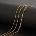 18K Gold Rose Platinum Necklace Women Thin Cross Collarbone Chain Sweater Long Versatile Simple