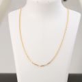 18K Gold Rose Platinum Necklace Women Thin Cross Collarbone Chain Sweater Long Versatile Simple