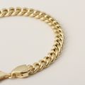 18k Yellow Gold Bracelet Solid Gold Thick Tank Chain Side Chain Fashionable Light Luxury Men Women Couples