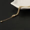 18k Yellow Gold Bracelet Solid Gold Thick Tank Chain Side Chain Fashionable Light Luxury Men Women Couples