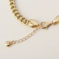 18k Yellow Gold Bracelet Solid Gold Thick Tank Chain Side Chain Fashionable Light Luxury Men Women Couples