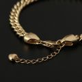 18k Yellow Gold Bracelet Solid Gold Thick Tank Chain Side Chain Fashionable Light Luxury Men Women Couples