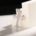 925 Sterling Silver Cross Pendant for Men Christian Crucifix Necklace for Women 24 inch Titanium Steel Chain