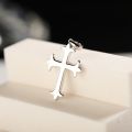 925 Sterling Silver Cross Pendant for Men Christian Crucifix Necklace for Women 24 inch Titanium Steel Chain