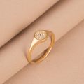 A Cluster Of Diamond Rings Set With Stars 18k Gold Naturally Very Small Diamond Women Rings Japanese Light Luxury