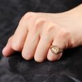 A Deer Has You Ancient Chinese Deer Seal Ring 18k Gold Rose Platinum Tail Ring For Men And Women