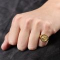 A Deer Has You Ancient Chinese Deer Seal Ring 18k Gold Rose Platinum Tail Ring For Men And Women