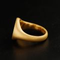 A Deer Has You Ancient Chinese Deer Seal Ring 18k Gold Rose Platinum Tail Ring For Men And Women