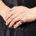 A Deer Has You Ancient Chinese Deer Seal Ring 18k Gold Rose Platinum Tail Ring For Men And Women