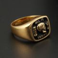 All Is Vanity Skull Ring 18k Gold Platinum European Personality Domdomous Light Luxury