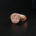 All-seeing Eye of Providence Three-dimensional Ring with 10K Gold, Rose Gold or Platinum Freemasonry Europe and America Fashion Personality Men Rings Original Design