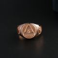 All-seeing Eye of Providence Three-dimensional Ring with 10K Gold, Rose Gold or Platinum Freemasonry Europe and America Fashion Personality Men Rings Original Design