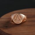 All-seeing Eye of Providence Three-dimensional Ring with 10K Gold, Rose Gold or Platinum Freemasonry Europe and America Fashion Personality Men Rings Original Design