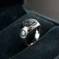 All-seeing Eye of Providence Three-dimensional Ring with 10K Gold, Rose Gold or Platinum Freemasonry Europe and America Fashion Personality Men Rings Original Design