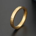 Ancient Handmade Hammer Gold Ring 18K 3MM Width Ancient Chinese Style Hammer Line Men Women Rings Light Luxury Delicate