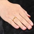 Ancient Handmade Hammer Gold Ring 18K 3MM Width Ancient Chinese Style Hammer Line Men Women Rings Light Luxury Delicate