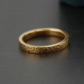 Ancient Handmade Hammer Gold Ring 18K 3MM Width Ancient Chinese Style Hammer Line Men Women Rings Light Luxury Delicate