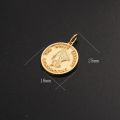 Ancient Rome U.S.A Statue of Liberty Small gold coin Necklace with 10K Gold, Rose Gold or Platinum Vintage Coin Pendant Customized