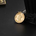 Ancient Rome U.S.A Statue of Liberty Small gold coin Necklace with 10K Gold, Rose Gold or Platinum Vintage Coin Pendant Customized