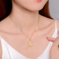 Ancient Rome U.S.A Statue of Liberty Small gold coin Necklace with 10K Gold, Rose Gold or Platinum Vintage Coin Pendant Customized