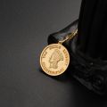 Ancient Rome U.S.A Statue of Liberty Small gold coin Necklace with 10K Gold, Rose Gold or Platinum Vintage Coin Pendant Customized