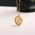 Ancient Rome U.S.A Statue of Liberty Small gold coin Necklace with 10K Gold, Rose Gold or Platinum Vintage Coin Pendant Customized