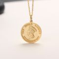 Ancient Rome U.S.A Statue of Liberty Small gold coin Necklace with 10K Gold, Rose Gold or Platinum Vintage Coin Pendant Customized