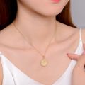 Ancient Rome U.S.A Statue of Liberty Small gold coin Necklace with 14K Gold, Rose Gold or Platinum Vintage Coin Pendant Customized