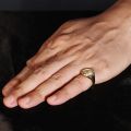 Ancient Rome U.S.A Statue of Liberty Small gold coin Ring with 14K Gold, Rose Gold or Platinum Vintage Customized