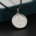 Britain Moon and Sixpence Love Lucky Coin Pendant with 10K Gold, Rose Gold or Platinum Queens Vintage Coins Necklace Customized